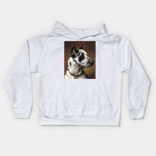 Portrait of a Great Dane (circa 1900) by Carl Reichert Kids Hoodie